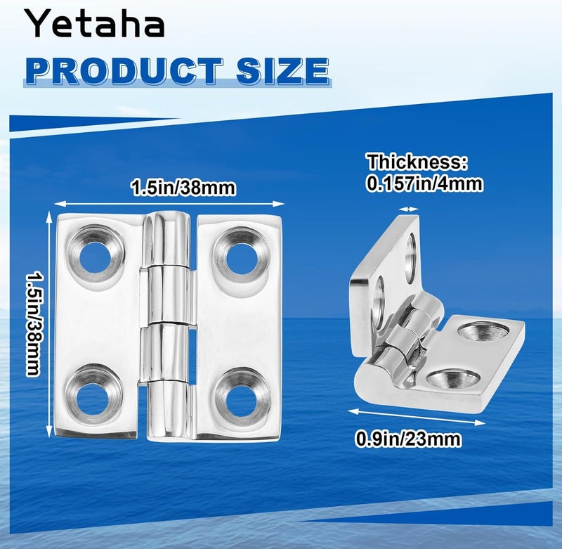 Yetaha Heavy Duty Stainless Steel Marine Grade Boat Hinges - Image 2